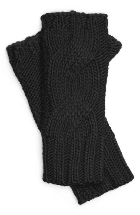 Michael Kors Womens Cable Knit Arm Warmers With Thumb 